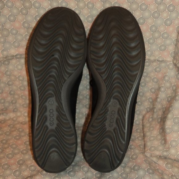 Ecco Women's Size 42 EU (11US) Black Suede Shoes Flats Lace Up - Picture 7 of 11